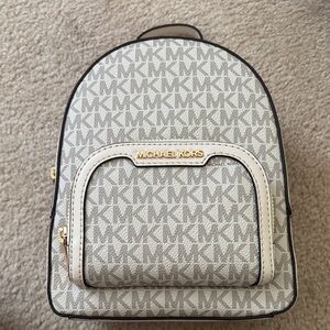 Michael Kors Cream Monogram Backpack